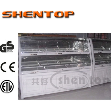 Shentop eletric glass display cabinets Commercial STPZ-A05125 light case bread display cabinet