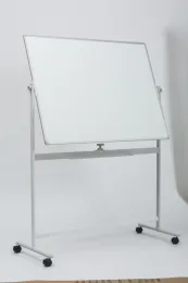 mobile double sided magnetic whiteboard with wheel