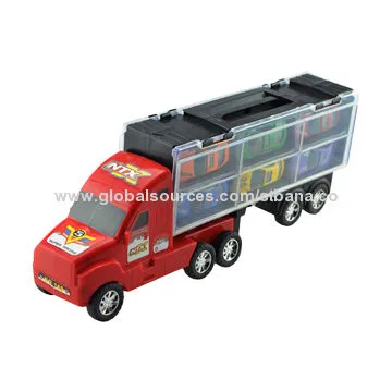 Die cast free wheel plastic truck toys