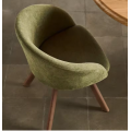 Silla de comedor giratoria tapizada de alta calidad