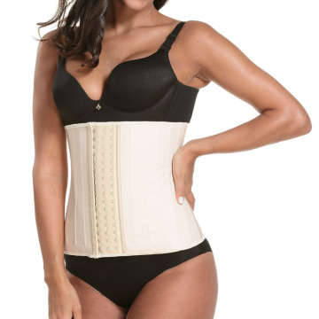 Women Nine Steel Bone Latex Waist Trainer Corset