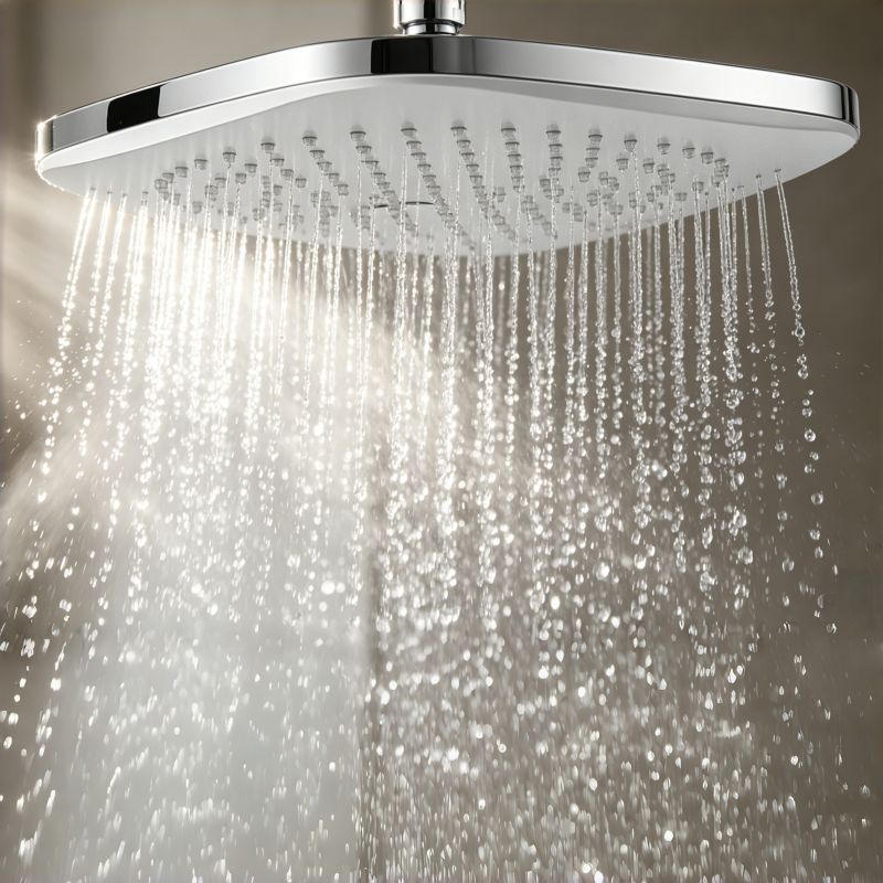concealed rain shower set