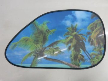Foldable static car black meshside windshield sunshade