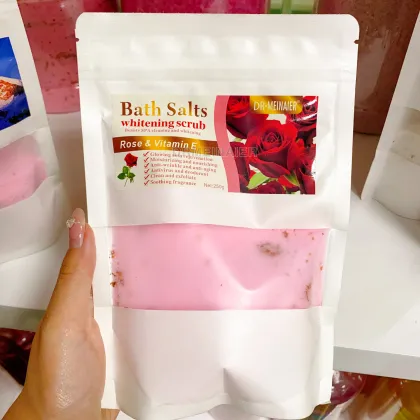 Natural Bath Salt 250g - Vegan Body Scrub & Skin Exfoliating Aroma Soak