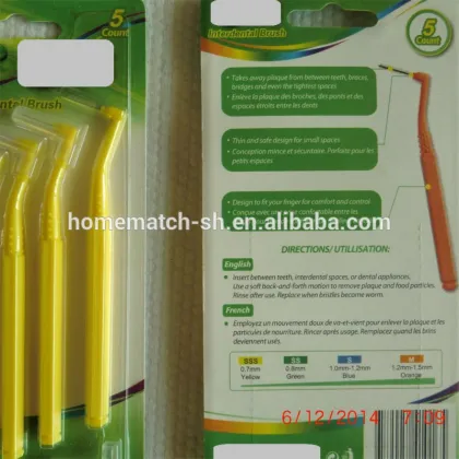 Angle Interdental Brush Toothpick, interproximal toothbrush