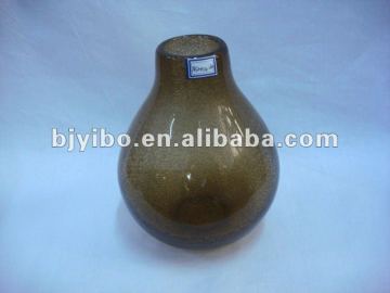 Very popular dark color glass vase unique shape