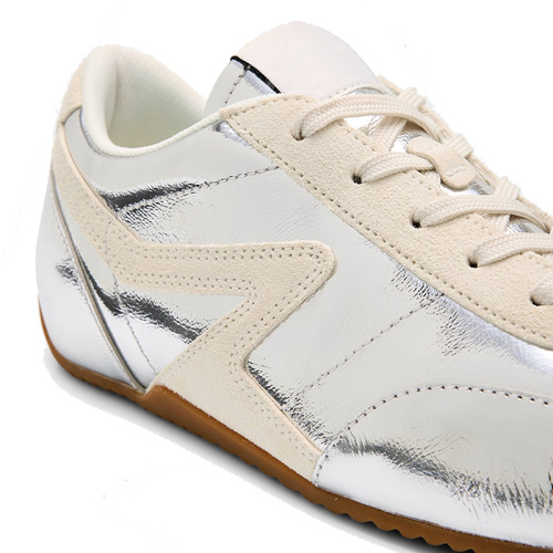 Vintage Style Silver Sneakers for Everyday Wear