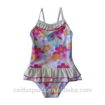 Good quality nylon/spandex baby girl swimsuit one piece swimwear
