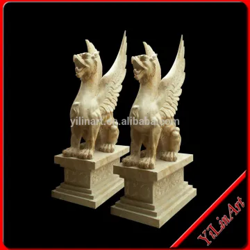 Carved Marble Lions Sculpture,Lion Statue(YL-D033)