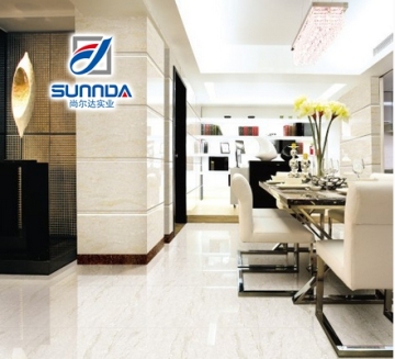 AAA Grade 60*60 natural travertina floor tiles, glossy polished white travertina gres porcellanato floor tiles