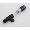 Stainless Steel chromed Body Plastic Handle Water Stop Push Angle Valve with filtration