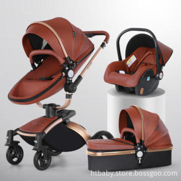 Wholesale 3-in-1 High Landscape Travel Stroller with Car Seat for Babies 0-3 Years