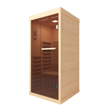 Small Household Natural Solid Wood Infrared Sauna Room