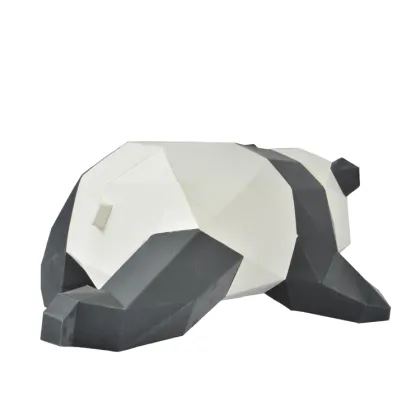 Cute Panda Paper Crafts: Custom 3D Paper Model Origami Toy Cardboard Art Ornaments DIY