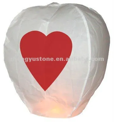 Supply Hot Sale Red Heart sky lantern