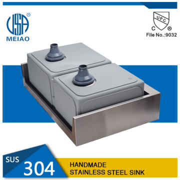Fregadero de cocina delantero de alta calidad de acero inoxidable 304