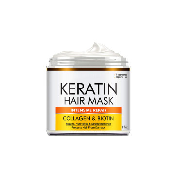Migliore marchio privato Biotina Natural Biotina cheratina Maschera per capelli collagene
