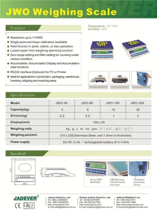 Xiamen JADEVER USB Weighing Scale