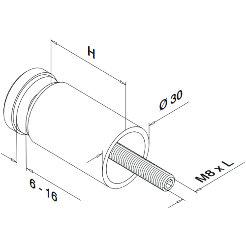 Edelstahl -M8 -Gewinde -Pattsituation