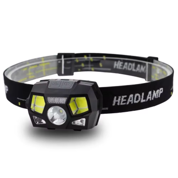 5 Modes XPE+COB Motion Sensor Headlamp: Waterproof, USB Rechargeable LED Headlight for Camping, Running, and Fishing