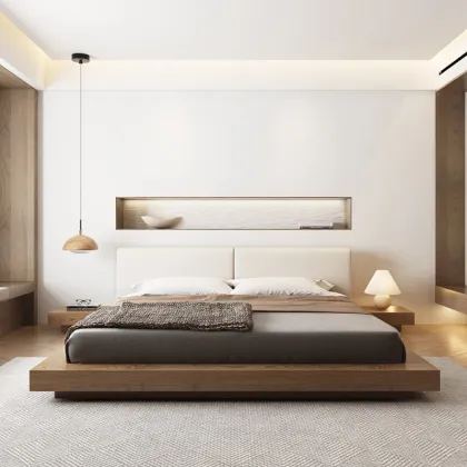 Nordic Solid Wooden Tatami Bed