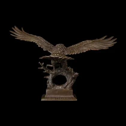 Wholesale life size bronze eagle sculpture for office decoration