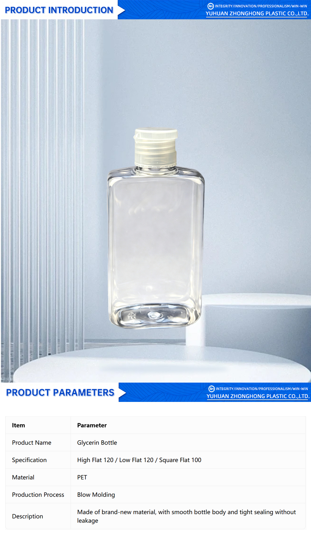 Premium PET Glycerin Bottle with Secure Closure X