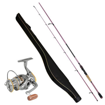 Fibre de carbone de nouveauté 8 pieds M Kit combinée de bobine de tige d'action 5.2: 1 12 + 1BB