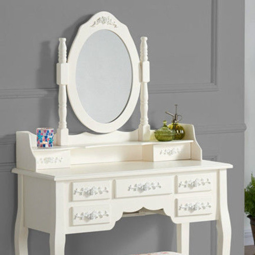 Cheap 7 Drawers Mirrored Dressing Table