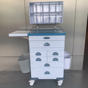 Tianao Anesthesia Trolley พร้อมอุปกรณ์จัดวางในแนวเอียง