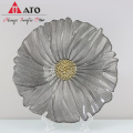 ATO Grey Flower Glass Plate Household Plate