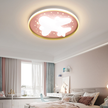 Cute Eye Protection Baby Pink Blue Children's Bedroom LED Ceiling Lamp
