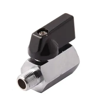 1/8" Brass Mini Ball Valve Nickel Plated NPT Female Male Shut-Off Valve Mini Ball Valve With Lever Handle