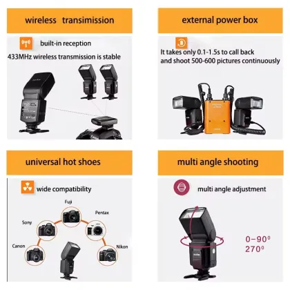 Godox TT520II Universal Camera Flash with Trigger