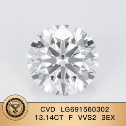13.14ct F VVS2 Round IGI Lab Diamond