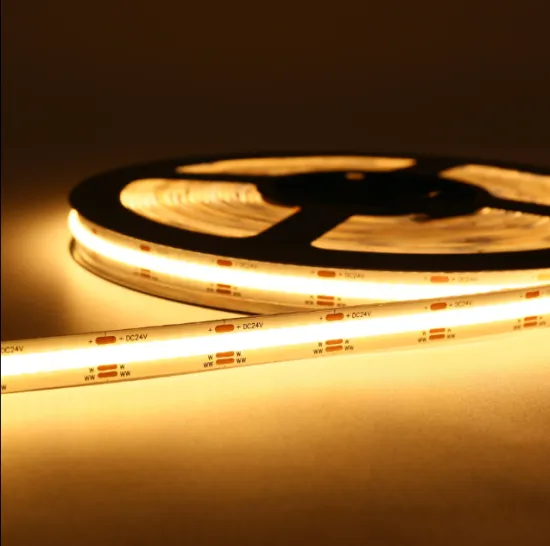 Dual Color Temperature Tunable 608LED Flexible 8MM COB Strip Light 12V/24V 22W/M 5m Per Roll