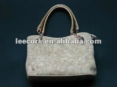 Fashion cork bag (#054) made of natural cork fabric