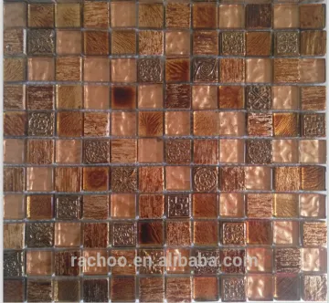 BDA series resin mix foil crystal glass mosaic kitchen backsplash bathroom wall tile