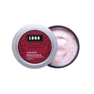 Private Label Natural Plants Extract Exfoliating Whitening Creamy Cranberry Body Scrub