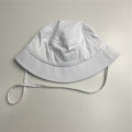 Weißer String Cotton Twill Bucket Hat