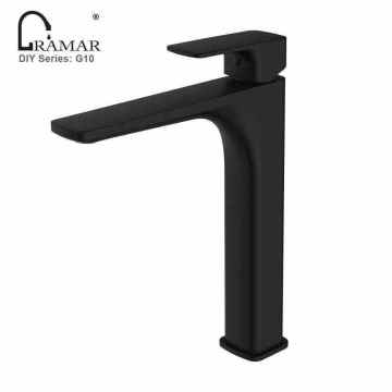 Durable Matte Black Brass Kitchen and Bathroom Sink Faucet