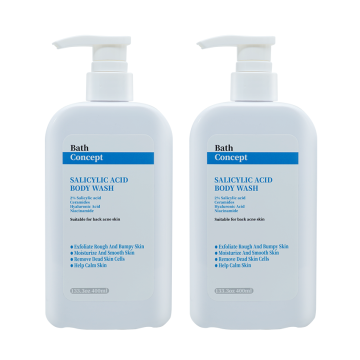 Private Label Wholesale Deep Cleansing Acne Body Wash with Salicylic Acid Exfoliating Shower Gel