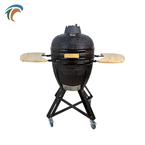 18 inch kamado grill steel charcoal garden barbecue wood fire poland bbq grill ceramic set