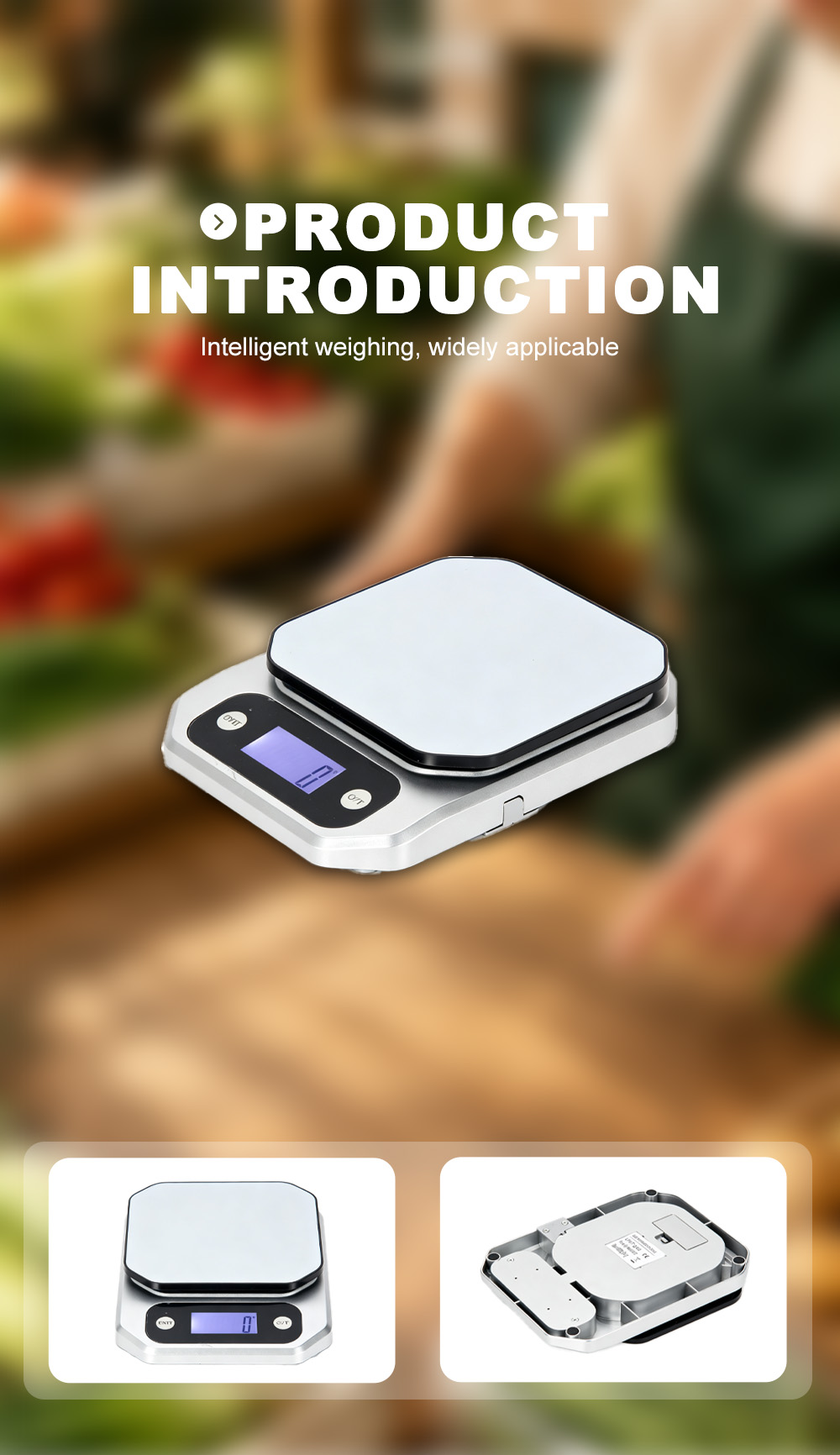 YHD‑K007 Mini Digital Stainless Steel Kitchen Scale X