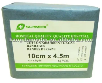 100% Absorbent Cotton Gauze bandage 3",4",6"