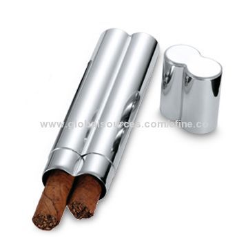 Cigar Humidor, Made of Stainless Steel, Product Size of 180 x 44 x 22mm