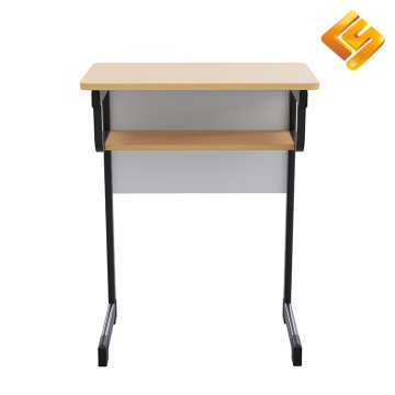 Черный L-образный студенческий стол со стальным каркасом