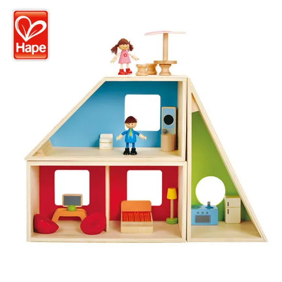 Wooden wholesale safe material children toy house