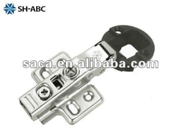 Soft closing glass cam adjustment clip-on hinge