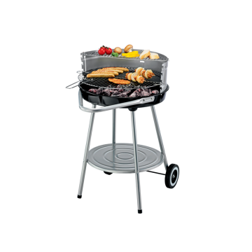 Round Simple Portable Smokeless Black BBQ Grill Factory Direct Supply 18 Inch Steel Coal Flambe Trolley Chromed Steel 1000pcs